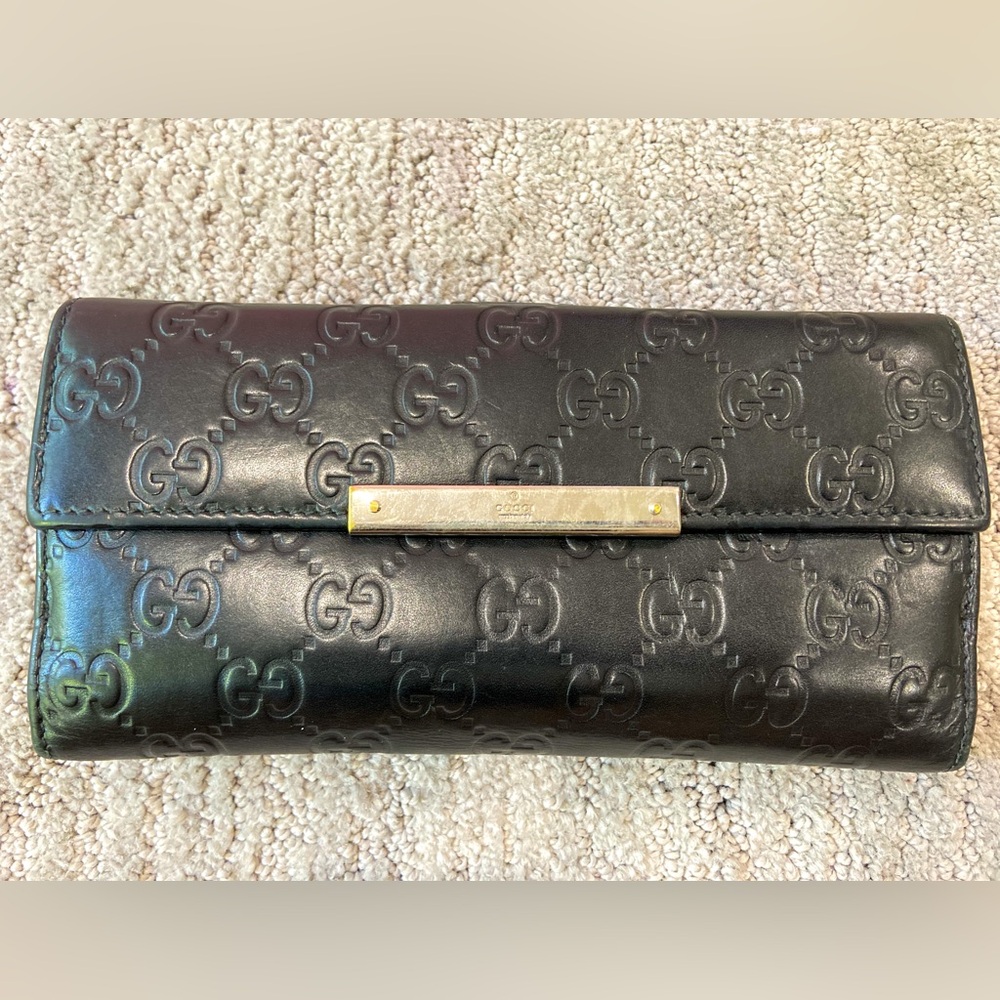 Gucci Guccissima Leather Continental Wallet